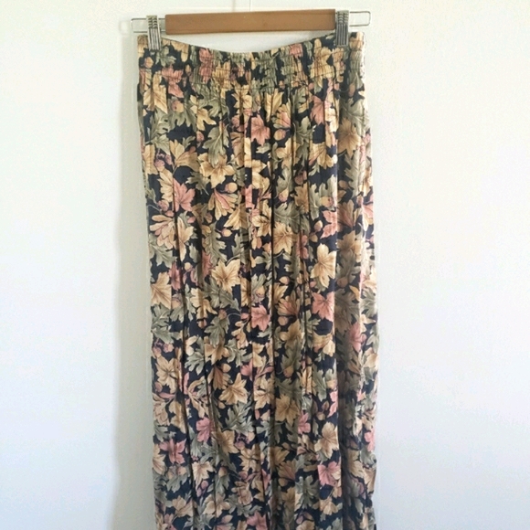 Vintage Intriguing Threads Muted Floral Maxi Sz 10 - Picture 4 of 9